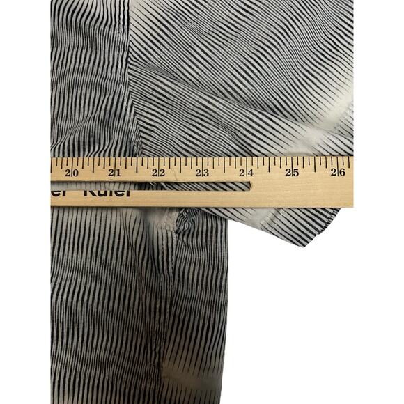 Zoo York Men’s XXL Short Sleeve Button-Up Shirt White Black Striped Casual Top - Picture 9 of 10